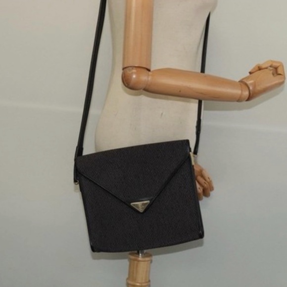 Elegant YSL Vintage Saint Laurent pvc  Black/gray Crossbody Bag. - Picture 4 of 5